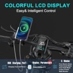 Electric Bike 40AH Fold Ebike - 48V 30MPH 1000W Electric Bicycle Mountain E Bike with 2 * 20AH Battery, 140 Miles Long Range 26 * 4 inch Fat Tire e Bike for Adult Electric - Image 5