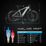 VELOWAVE Electric Bike for Adults 750W BAFANG Motor Peak 1000 28MPH Mountain Ebike 48V 15Ah Removable LG Cells Battery 26'' Fat Tire E Bike Shimano 7-Speed (Step-Over, Silver) - Image 6