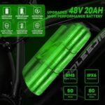 2000W Electric Bike with 20Ah/40Ah Removable Battery 26"×4“Fat Tire Ebike for Adults 35MPH 80/100Miles Electric Bicycles with Shi-Mano 21 Speed Lockable Front Suspension Hydraulic Disc Brake - Image 3