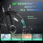 C1 Electric Bike for Adults with 1000W Motor Peak,499Wh Removable Battery Max 68 Miles 28MPH,26" Step-Thru Electric Commuter Bike with 7-Speed and Full Suspension. - Image 5