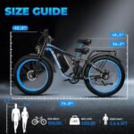 3000W Peak Dual Motor Electric Bike for Adults,2000W 48V 22Ah Battery E-Bicycle,35MPH & 60Miles, 26''Fat Tire Off Road Mountain All Terrain Commuter E-Bike,Full Suspension,Hydraulic Disc Brake Ebike - Image 6