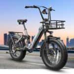 Corgi Electric Bike for Adults 960W, 48V 20Ah Battery Ebike, New Longitudinal Suspension Ebike, 20'' Fat Tire Full Suspension Mountain Ebike, 28MPH & 80Miles Range, LCD Display, 7 Speed