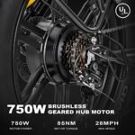 Adult Electric Bike 20"*4.0" Wide Tire Electric Bicycle Electric Bike, 750W Motor Electric Bike, Bicicleta electrica para adultos, Range 55 Miles, 28 mph 48V 13Ah E- Bike - Image 2