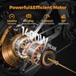 Jasion X-Hunter Electric Bike for Adults,1400W Peak Motor 30MPH Max Speed,624WH Removable Battery Full Suspension System 20" x4.0 Fat Tire Foldable Ebike,7-Speed Bicycles with Saddle Bag - Image 2