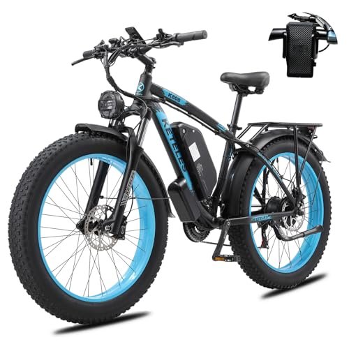 Version 1.0.0 Electric Bike for Adult, 26" Fat Tire Electric Bicycle 48V 17.5AH/13AH Removable Battery 1000W 28MPH Ebike 21 Speed Mountain Electric Bike, UL and GCC Certified - Image 1
