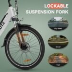 ESKUTE Electric Bike for Adults - 500W Peak Motor C100 City Commuter EBike 26 inch Removable Battery Up to 40Miles Range LCD Display 7 Speed Gears and Front Suspension - Image 5