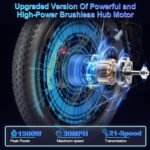 YVY Electric Bike for Adults, 26"x4.0" Fat Tire All Terrain Ebike, 1500/2000W Dual Motors - 48V 15/23AH Removable Battery - 7 Speeds - LCD Display - F/R Shocks - Oil Disc Brakes - 30-60Mile/31-35MPH - Image 2