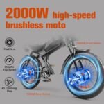 Electric Bike for Adults，Dual Motor Ebike，1000W/2000w Electric Bike，Fat Tire Electric Bike with 48V/20AH23AH Battery，,80 Miles E-Bike and Passed UL&GCC Certification - Image 5