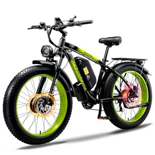 Version 1.0.0 Electric Bike for Adults 2000W Dual Motor Ebike 26" Fat Tire Mountain Electric Bicycle 35MPH 48V 23AH Removable Battery 21 Speed Long Range All Terrain Electric Bike E Bike Dual Hydraulic Disc Brake - Image 1
