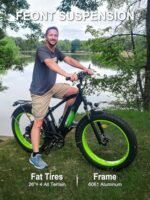 HAOQI Electric Bike for Adults, 26" x 4.0 Fat Tire Ebike, 750W Brushless Motor Mountain Bike with 48V 20AH Removable Battery, Electric Bicycle with 7 Speed to 28MPH… - Image 4