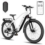 Electric Bike for Adults 1300W Peak, 48V 20AH/35AH/45AH Battery, 28MPH 80-180Miles Range 27.5'' Step-Thru/Step-Over Ebikes for Adults with Torque Sensor,Hydraulic Brake,Anti-Theft, APP & UL