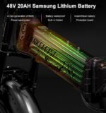 Electric Bike for Adults, LANKELEISI X3000 MAX Folding Dual Motor 2000W E Bike, 30MPH 48V 20Ah Removable Samsung Battery 7 Speed 20"*4.0" Fat Tire Electric Bicycle MTB - Image 3