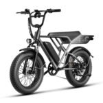 Jasion RetroVolt Electric Bike for Adults, [1500W Peak Upgrade Motor & 30MPH & 70Miles] Full Suspension Ebike, 20" Fat Tire All-Terrain E-Bike with 48V 13Ah Removable Battery Moped Electric Bicycle