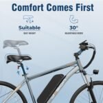 Jasion Electric Bike for Adults -750 W Peak Motor, 480 WH Removable Battery Bicycle with Twist Throttle, Dual Disc Brake, 7-Speed Ebike, Max 20 MPH, 5 PAS Levels, Front Suspension 27.5 Inch Tires - Image 7