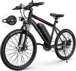 TotGuard Electric Bike, Electric Bike for Adults, 26" Ebike 500W Peak Motor, 19.8MPH Electric Mountain Bike with 374.4WH Removable Battery, Suspension Fork, 21 Speed Gears