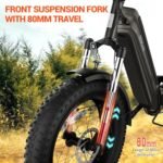 SISIGAD Folding Electric Bike,Foldable Ebike,20"x 4" Fat Tire Ebike,500w Motor Peak 1000w,48V 15Ah Removable Battery,40Miles Range 25Mph,7-Speed Gear,City Ebike for Men Women - Image 5