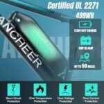 ANCHEER Electric Bike for Adults with 500W Powerful Motor, 48V 499Wh Ebike, Up to 55 Miles, 3H Fast Charge, 26'' Gladiator Electric Mountain Bike, LCD Display, 21Speed, 20MPH Adults Electric Bicycle - Image 2