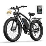 52V 19.2Ah Battery Electric Bike for Adults, 1000W Peak 1500W EBike, Up to 36MPH & 75Miles, Hydraulic Disc Brake, 21-Speed Off Road Snow Mountain Pedal Assist 26" Fat Tire Fast E-Bike Bicycles