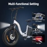 Electric Bike for Adults - 48V 20AH/13AH Battery, 1000W/550W Motor, 7-Speed Foldable Electric Ebike, 26"/20" Fat Tire, Up to 61/49 Miles Range, Dual Suspension System, UL Certified - Image 5