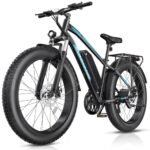 Electric Bike for Adults, Peak 750W Ebike, 25MPH 60Miles Electric Mountain Bike, 26" Fat Tire Adult Electric Bicycle with 48V 13AH Battery, Rear Rack, 7 Speed, Front Suspension, Turn Signal