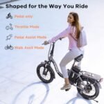 Folding Electric Bike for Adults with Peak 1000W Motor, 48V 15Ah Large Battery up to 30MPH 80 Miles, 20" Fat Tire All Terrain Ebike, Front Suspension 7-Speed Commuter E Bike, Step-Thru, UL Certified - Image 5