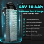 Speedrid Electric Bike 26" Fat Tire Electric Bike for Adult, 25mph Peak 750W 48V 10.4/ 13Ah Removable Battery Electric Mountain Bike, Commuting Off Road Ebike 7 Speed & Front Suspension Fast Charge - Image 3