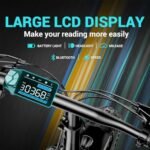 Folding Electric Bike,Foldable Electric Bike,Electric Bike Adults,20"x 4" Fat Tire,500w Motor Peak 1000w,48V 10Ah Removable Battery,40Miles Range 25Mph,7-Speed Gear,Folding City Ebike for Men Women - Image 2