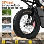 Riding'times GT53 Electric Cargo Bike for Adults 550LBS, 2000W Cargo Ebike, 1123WH Removable Battery, Dual Hydraulic Brakes, NFC Unlock, for Commuting, Shopping, Camping, Hunting, Fishing - Image 6