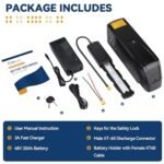 36V 48V 52V Ebike Battery, 15Ah 20Ah Electric Bike Lithium Battery Ebike Battery for 0-1200W Electric Bike with 3A Fast Charger and BMS, LED Battery Indicator, Safety Lock - Image 6