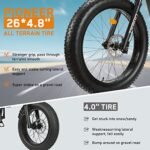 TESGO Electric Bike for Adults-20Ah Samsung Removable Battery 1000W Ebike 95NM Fat Tire Ebike 4.8“ Carbon Fiber Electric Mountain Bike with Oil Forks,the Shiman 9-Speed, Hydraulic Brakes for Men Women - Image 5