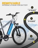 VEEFA M2 Electric Bike for Adults 27.5” Ebike with 750W Peak Motor Up to 20MPH, 80 Miles Max Range by 48V Built-in Removable Battery, 5 Pedal-Assist Levels, UL2849 Certified, Suitable for Commuting - Image 3