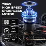 Electric Bike for Adults,1500W/750W,52V 21/19Ah 32-37MPH, 30-60Miles Range 26”Fat Tire Electric Bike Beach Snow Mountain Bike, Dual Hydraulic Disc Brakes Electric Bike Full Suspension - Image 2