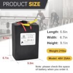 36V/48V/52V/60V/72V Ebike Battery 8AH 10AH 20AH 30AH-60AH Lithium ion/LiFePO4 Battery Pack with Charger for 200W-4000W Motor，Electric Bike,Scooter,Motorcycle - Image 3