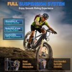 FREESKY Eurostar Ultra Electric Bike for Adults 1500W, 90 Miles & 48V 23Ah Removable Battery Ebike, 26" Fat Tire Adult Electric Bicycle, 35MPH Full Suspension Mountain Beach E Bike Off-Road E Bicycle - Image 4