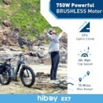Hiboy EX7 Electric Bike for Adults, 28MPH 75Miles Range 1000W Peak Motor 48V 18AH Removable Battery Ebike, 26” x 4.0" Fat Tire Electric Mountain Bicycle, 7 Speed, Dual Suspension, UL 2849 Certified - Image 2