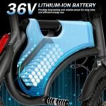 TESORO Folding Electric Bikes for Teens - 16" Electric Mini Bike, 20MPH Ebike with 450W Motor, 36V Lithium-ion Battery,LCD Display,Dual Suspension,Foldable Electric Bicycle for Adults 13+, UL 2849 - Image 4