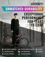 Hyper E-Ride BMX Fat Tire Electric Bike. 250w, 36v Battery, 26 X Inch Fat Tire Ebike with Pedal Assist, Single Speed, Front and Rear Disc Brakes, BMX Frame. Electric Bicycle for Adults. (Jet Fuel) - Image 4