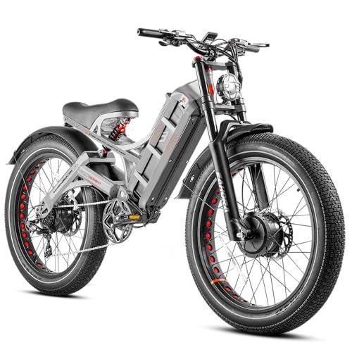 Version 1.0.0 Romeo ProⅡ(2024 Newest Upgraded) 3000W Dual Motors Electric Bike for Adults, 60Ah 120Miles Long Range Electric Bicycle, 44Mph 26"*4.0 Fat Tire Full Suspension Electric Mountain Bike - Image 1
