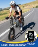 Electric Bike for Adults, 750W Folding Electric Bike, 20" x 4.0 Fat Tire All-Terrain, 48V 15AH Removable Battery for Electric Bike with 7 Speed for Adults with Rear Rack - Image 4