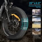 Electric Bike for Adults, 750W Long Range Foldable Ebike with One/Dual Removable Battery, 40-120 Mile/25-30MPH, 20" Fat Tire Electric Bicycle Step-Thru Folding E-Bikes Shimano 7 Gears - Image 6