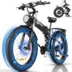 Folding Electric Bike for Adults, 1500W/2000W 30/37MPH, 50 Miles/70 Miles, 48V 15Ah/20Ah Battery, 20"/26" Fat Tire City Commuter EBike for Men Women, Foldable Electric Bicycle