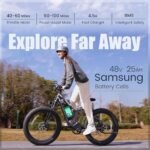 Fucare Taurus 1200W Peak Electric Bike for Adults 48V 25AH Battery Mountain EBike, Up to 32MPH & 100 Miles, 26''×4.0'' Fat Tire Electric Bicycle, 4.5A Fast Charger, Shimano 8 Speed, Hydraulic Brake - Image 4