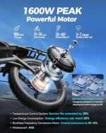 eAhora Romeo Pro(2024 Upgrades) Peak 1600W Electirc Bike for Adults 48V 60Ah 120+ Miles Long Range Electric Bike, 26"*4.0 Fat Tire Electric Mountain Bicycle Full Suspension Ebike with APP Control - Image 4