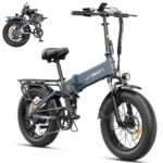Jasion X-Hunter Electric Bike for Adults,1400W Peak Motor 30MPH Max Speed,48V 13AH Removable Battery, Full Suspension System Design,20''*4.0 Fat Tire Foldable Ebike 7-Speed Bicycles