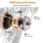 Adult Electric Bike, 26 Inch Step Through Ebike for Women Men, Peak 500W 1000W w/UL Certified Removable Battery, 7 Speed City Electric Cruiser Bikes, 22MPH 50Miles Commuter Electric Bicycle - Image 2