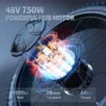 ESKUTE Spark X 26" Fat Tires Electric Bike, 750W(1500W Peak) Powerful Motor, Up to 70 Miles Range, Max Speed 28Mph, Hydraulic Disc Brakes, 26 x 4.0 Fat Tires Ebike with Suspension Fork - Image 2