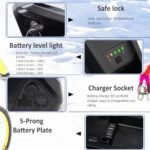 Ebike Battery 36V, 20Ah /15Ah/ 10Ah, Lithium Battery for 200-2000W Motor, Electric Bicycle Lithium-Ion Battery, Led Indicator Light, Safe Lock, with Charger 5 Pin (36V-20AH) - Image 4