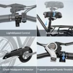 Jasion Roamer Electric Bike for Adults 1200W Peak Motor 528WH Removable Battery,up to 60miles 28MPH City Cruiser Ebike,26'' Commuter E Bike, 7-Speed Gears and Front Suspension Bicycles - Image 6