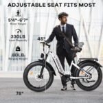 Electric Bike for Adults, 26" x 4.0 Fat Tire Ebike, 1100W Peak Motor Torque Sensor Electric Mountain Bike, 32MPH Electric Bicycle with 52V 20AH Battery, 7 Speed, Hydraulic Brake, UL Certified - Image 6