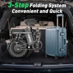 Electric Bike, 25MPH/30MPH 1000W/1200W Electric Bike for Adults, Up to 45Miles Adult Electric Bicycles with 2 Seats, 14''/16'' Tire Folding Ebike for Commuter with Full Shock Absorption System - Image 7